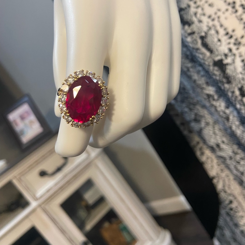 Oval ruby costume jewelry
